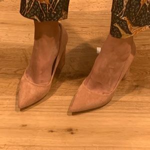 Nude Block Heels Pumps NWOT 7.5/38